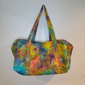 Quilted Colorful Bag Batik Tie Dye Duffle Gym Travel Yoga 19X13